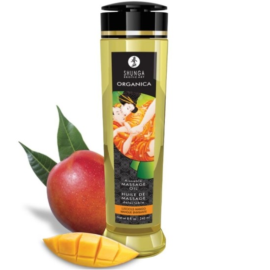 Shunga Oils SHUNGA - ORGANISKĀ MASĀŽAS EĻĻA MANGO 240 ML