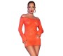 Chilirose Dresses CHILIROSE - CR 4859 ORANGE MINI DRESS M