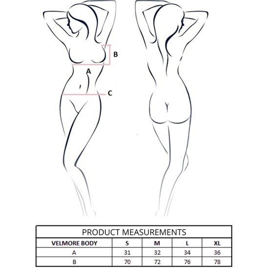 Passion Woman Teddies PASSION - VELMORE BODY BLUE S/M