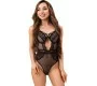 Livco Corsetti Bodies LIVCO CORSETTI FASHION - PAULA LC 20209 BODY WITH LACE DECORATIONS BLACK S/M