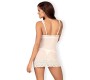 Obsessive 853-CHE-2 Chemise UN siksnu balts