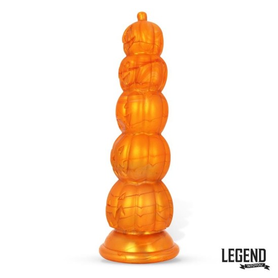 Legend Pumpkron Ķirbja formas šķidrais silikona dildo 19,7 cm