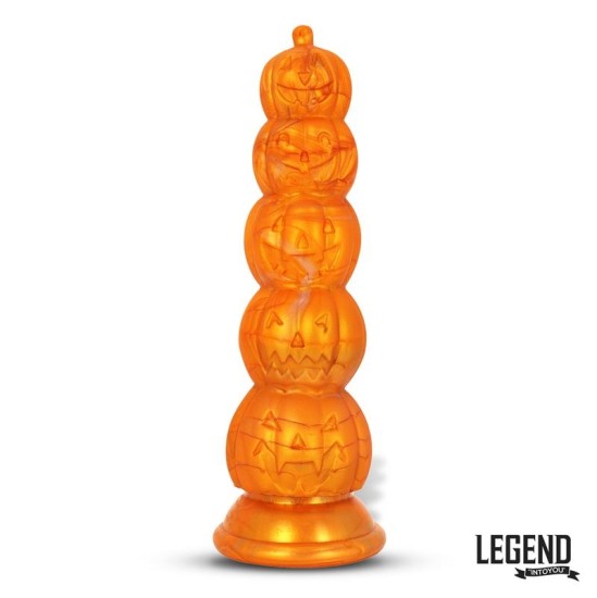 Legend Pumpkron Ķirbja formas šķidrais silikona dildo 19,7 cm