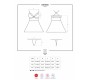Obsessive Babydoll ja stringide komplekt, must