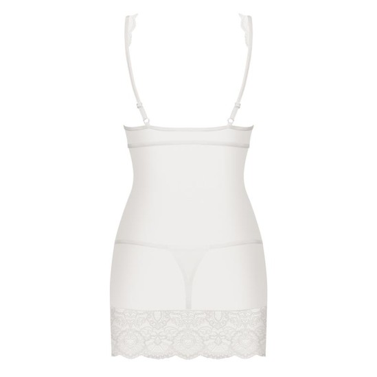 Obsessive 853-CHE-2 Chemise UN siksnu balts