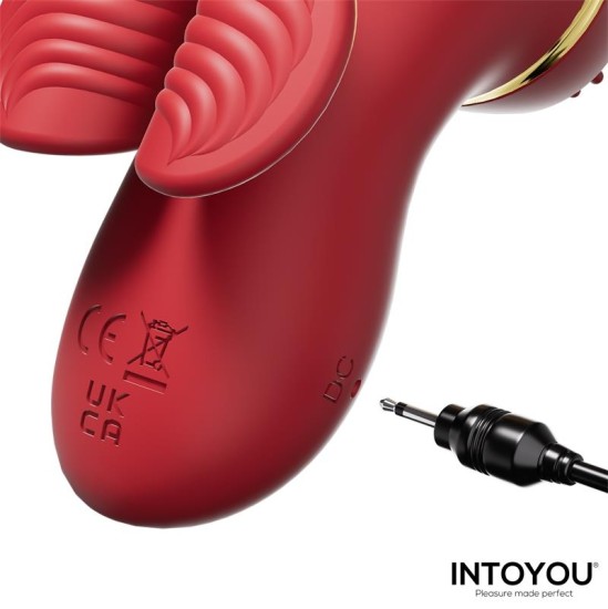Intoyou Beeny Stimulator with 4 Caps, Suction, Tapping, Tickling and Licking