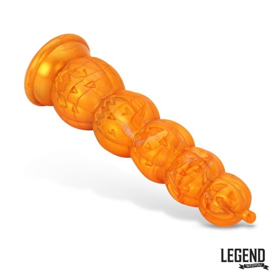 Legend Pumpkron Ķirbja formas šķidrais silikona dildo 19,7 cm